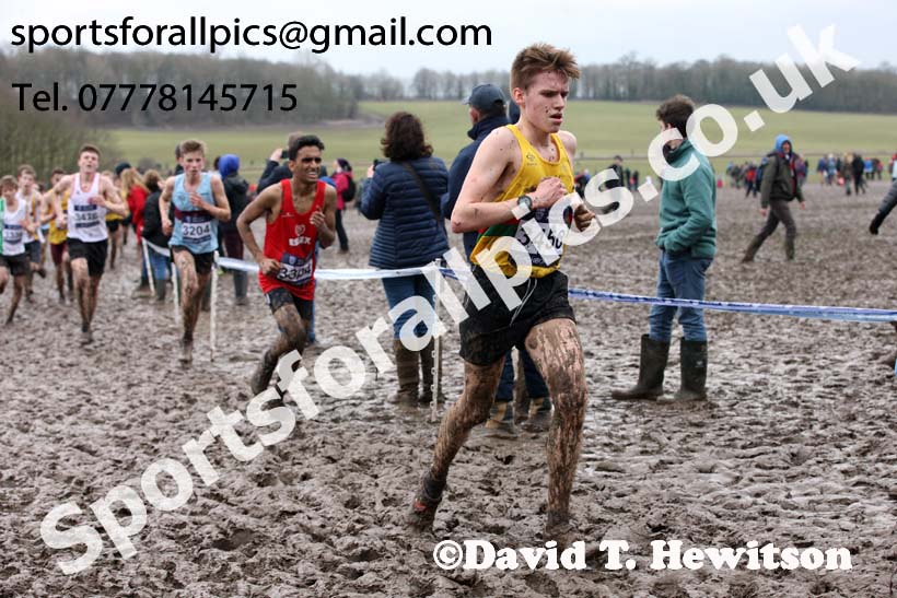 Mens under-17s 2018 British Inter Counties Cross Country Champs., Prestwold Hall, Loughborough. Photo: David T. Hewitson/Sports for All Pics